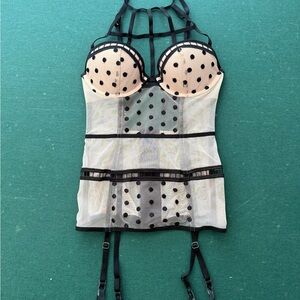 Sheer Polka Dot Lingerie Top